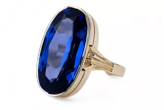 Estilo vintage Anillo Zafiro Oro amarillo de 14 quilates vrc113y